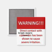 Waarschuwing bruine neus magneet (Voorkant / Achterkant)