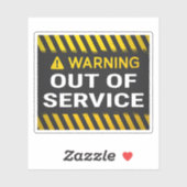 Waarschuwing Buiten Dienst  Sticker (Vel)