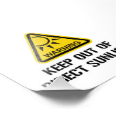 WAARSCHUWING - Buiten direct zonlicht houden Foto Afdruk (Hoek)