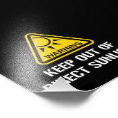 WAARSCHUWING - Buiten direct zonlicht houden Foto Afdruk (Hoek)