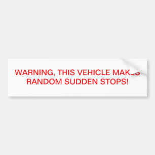Waarschuwing Bumpersticker