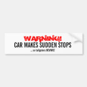 WAARSCHUWING! Bumpersticker (Voorkant)