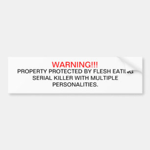 WAARSCHUWING BUMPERSTICKER
