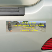 waarschuwing bumpersticker (Op auto)