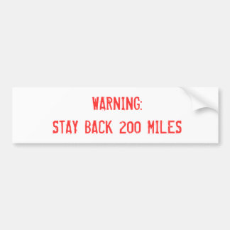 Waarschuwing Bumpersticker