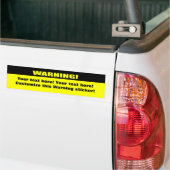 Waarschuwing! (!) bumpersticker (Op Truck)