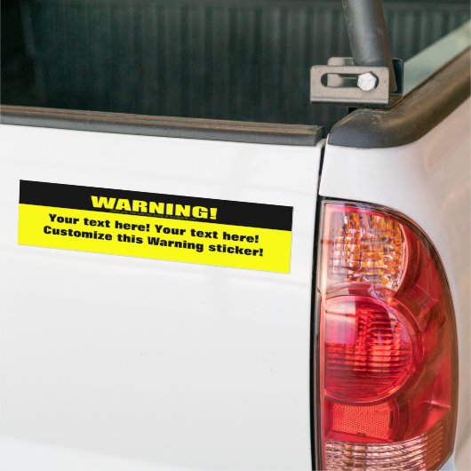 Waarschuwing! (!) bumpersticker (Op Truck)