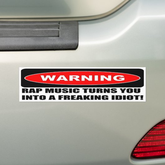 WAARSCHUWING BUMPERSTICKER (Op auto)
