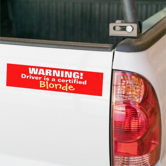 WAARSCHUWING! BUMPERSTICKER (Op Truck)