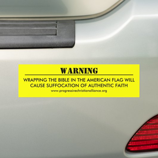 "Waarschuwing" Bumpersticker (Op auto)