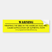 "Waarschuwing" Bumpersticker (Voorkant)