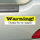Waarschuwing! Bumpersticker (Op auto)