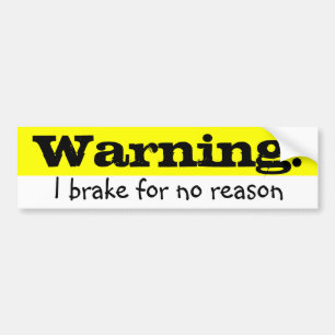 Waarschuwing! Bumpersticker
