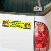 WAARSCHUWING! Bumpersticker (Op Truck)