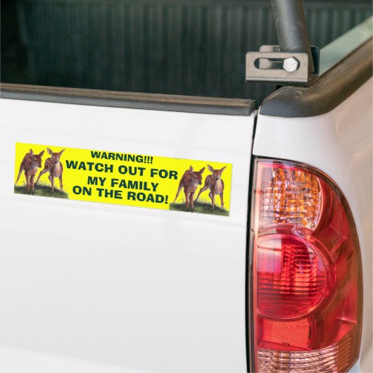 WAARSCHUWING! Bumpersticker (Op Truck)