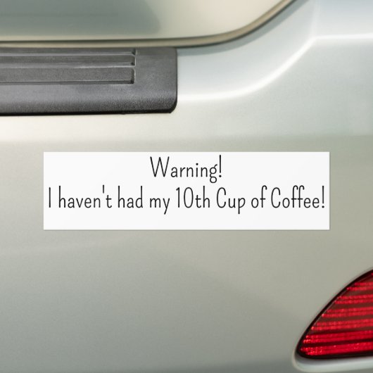 Waarschuwing Bumpersticker (Op auto)