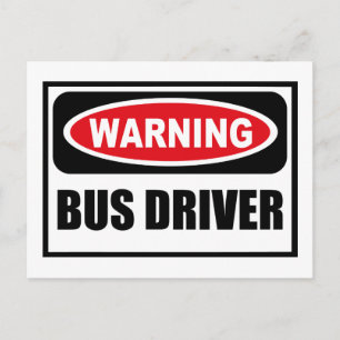 Waarschuwing BUS DRIVER Briefkaart