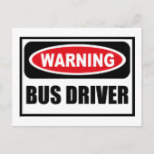 Waarschuwing BUS DRIVER Briefkaart (Voorkant)