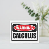 Waarschuwing CALCULUS Briefkaart (Staand voorkant)