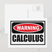 Waarschuwing CALCULUS Briefkaart (Voorkant / Achterkant)