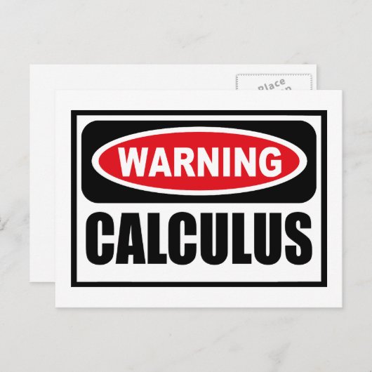 Waarschuwing CALCULUS Briefkaart (Voorkant / Achterkant)
