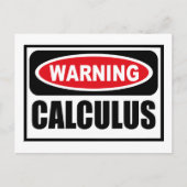 Waarschuwing CALCULUS Briefkaart (Voorkant)