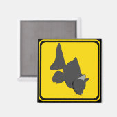 Waarschuwing: Catfish Xing! Magneet (Voorkant / Achterkant)