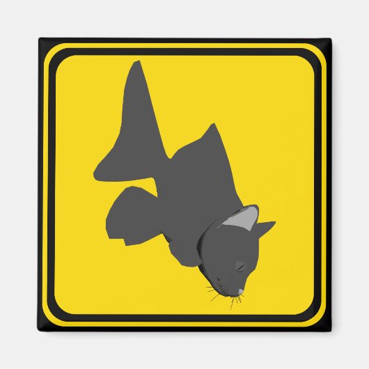 Waarschuwing: Catfish Xing! Magneet (Voorkant)