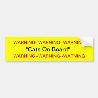 Waarschuwing Cats Bumpersticker