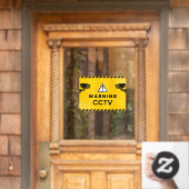 Waarschuwing CCTV Bewakingscamera Amber Raamsticker (Huis Deur)