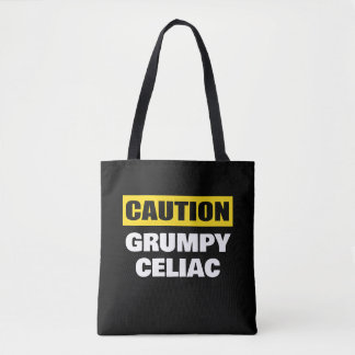 Waarschuwing Chagrijnige Coeliakie Coeliac Tote Bag