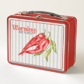 Waarschuwing Chef is Pittige Rode Chilipeper Keuke (Voorkant)