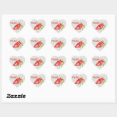 Waarschuwing Chef is Pittige Rode Chilipeper Keuke Hart Sticker (Vel)