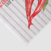 Waarschuwing Chef is Pittige Rode Chilipeper Keuke Tissuepapier (Detail)