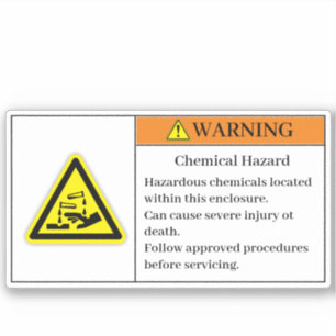 Waarschuwing Chemische gevaarsetiket C2 Sticker