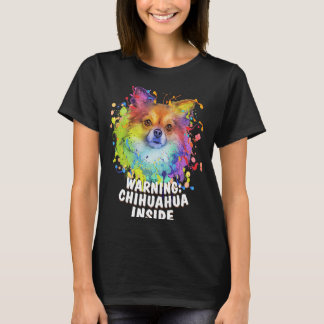 Waarschuwing Chihuahua Inside Chiwawa Humor Speelg T-shirt