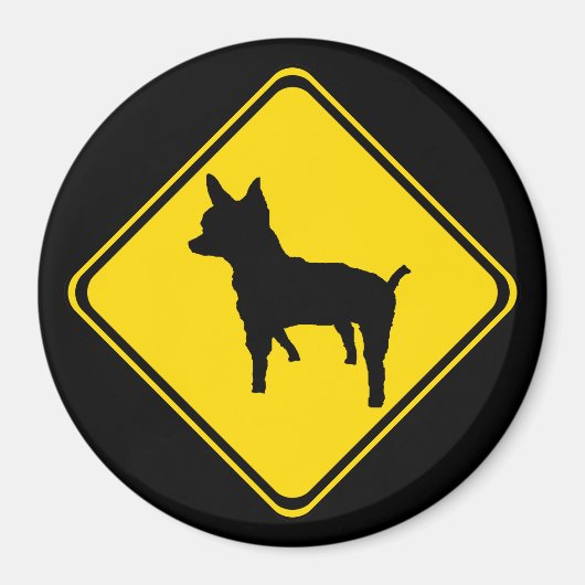 Waarschuwing - Chihuahua Xing! Magneet (Voorkant)