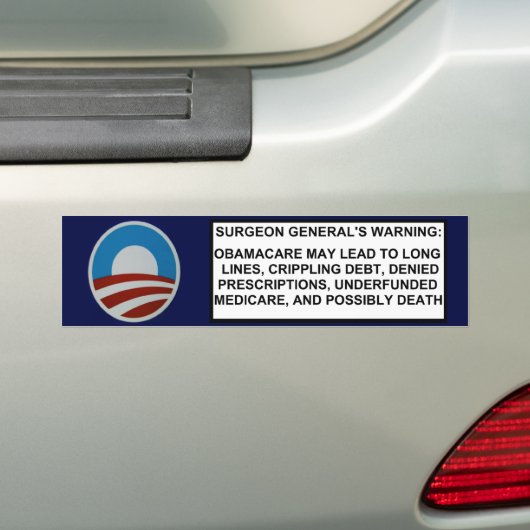 Waarschuwing chirurg-generaal bumpersticker (Op auto)