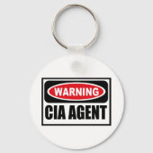Waarschuwing CIA AGENT Sleutelhanger (Voorkant)
