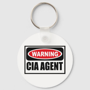Waarschuwing CIA AGENT Sleutelhanger