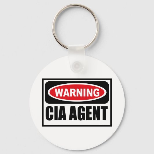 Waarschuwing CIA AGENT Sleutelhanger (Voorkant)