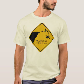Waarschuwing Cliff Edge T-shirt