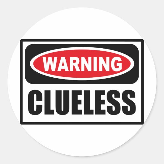 Waarschuwing CLULESS Sticker (Voorkant)