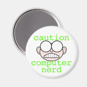 Waarschuwing: Computer Nerd Magneet (Voorkant / Achterkant)
