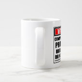 Waarschuwing Computer Science Professor Hard op he Grote Koffiekop (Achterkant)