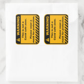 Waarschuwing Covid-gebied papier sticker (Tas)