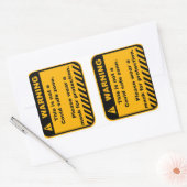 Waarschuwing Covid-gebied papier sticker (Envelop)