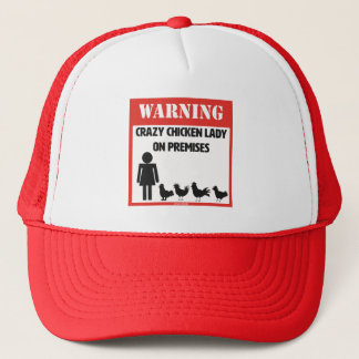 Waarschuwing: Crazy Chicken Lady Trucker Hat Pet