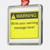 Waarschuwing! - Creëer uw etiket van de Metalen Ornament (Links)