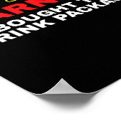 Waarschuwing cruiseschip Ik kocht het drankpakket Poster (Hoek)